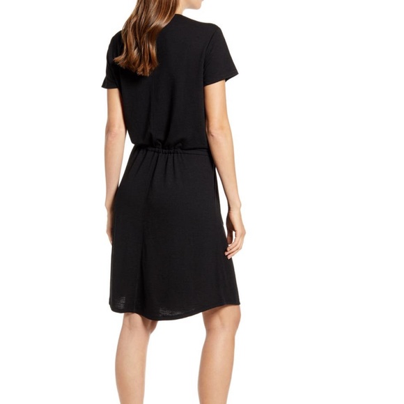 Caslon - Black Cinched Waist T-Shirt Dress / Medium - Picture 3 of 14